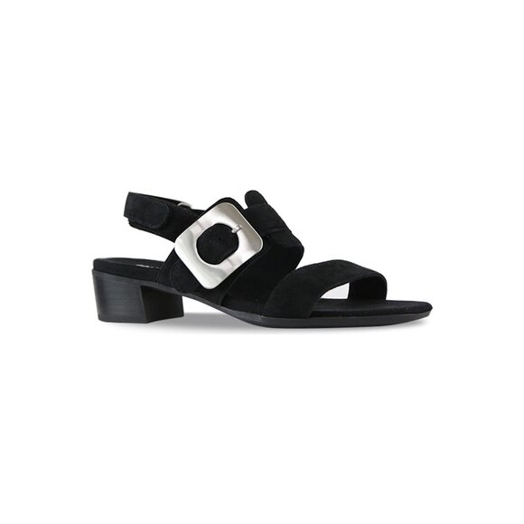 Munro Shoes - 🆕MUNRO Ashlin Silver Buckle Block Heel Sandals Shoes Black 8.5